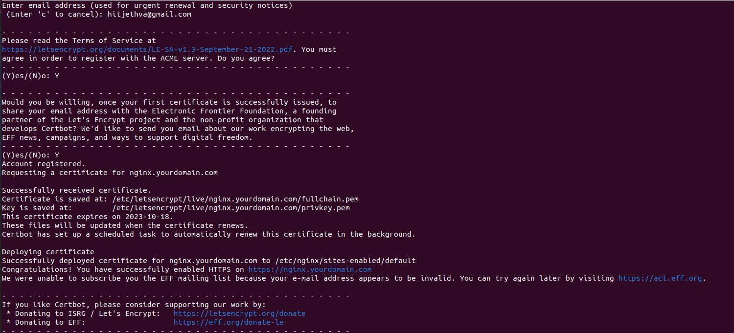 install lets encrypt ssl on nginx